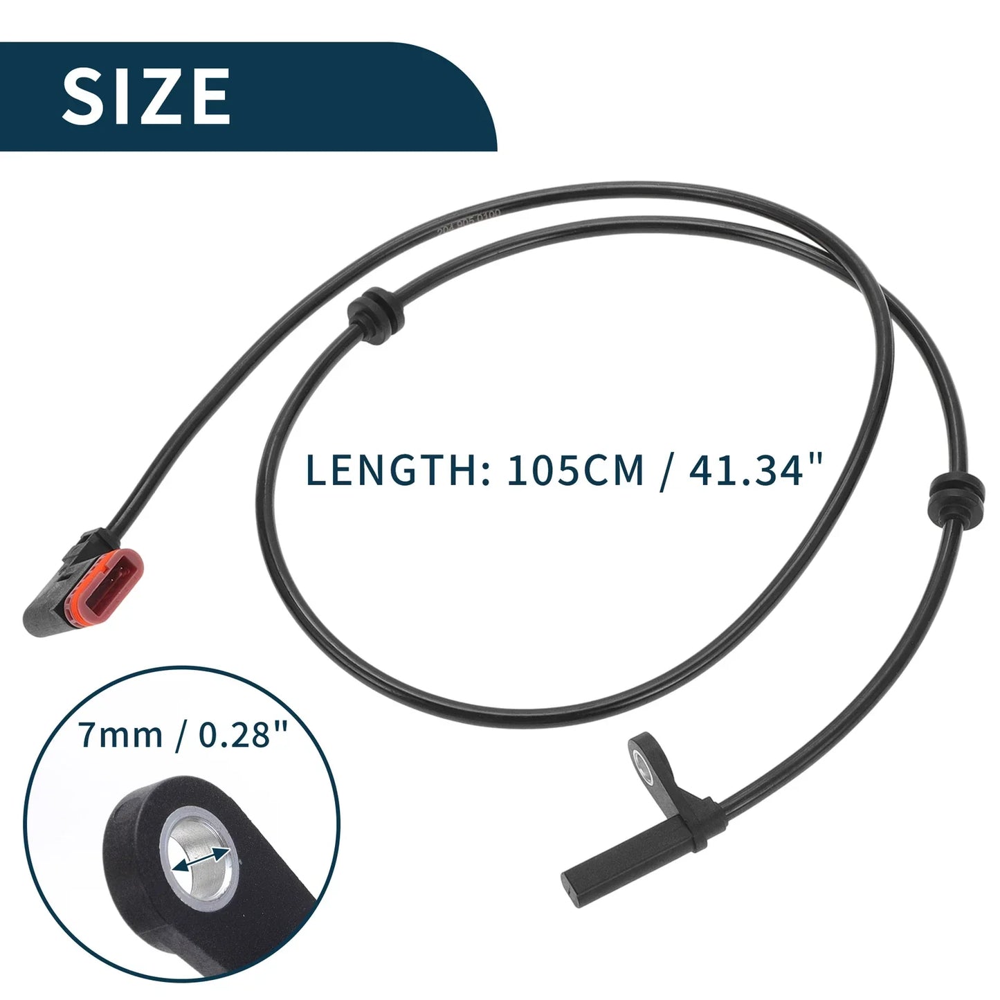 2 x Rear Side ABS Wheel Speed Sensors for Mercedes-Benz C250 (2012-2015)