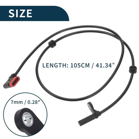 2 x Rear Side ABS Wheel Speed Sensors for Mercedes-Benz C250 (2012-2015)