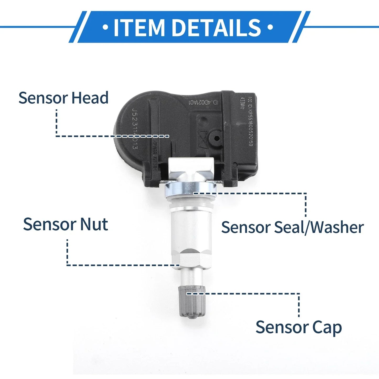 Tire Pressure Sensor for Hyundai Elantra 2011-2015 1 x 433MHz Sensor