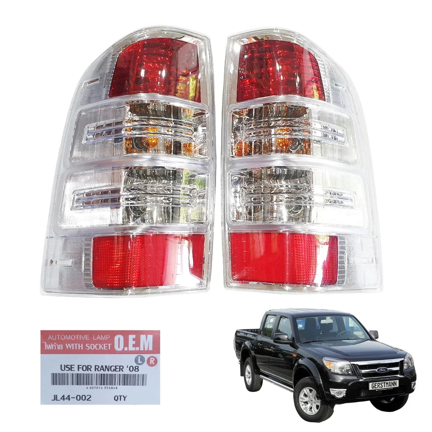 Rear Taillight Lamp Set with Bulbs for Ford Ranger (2008-2011)