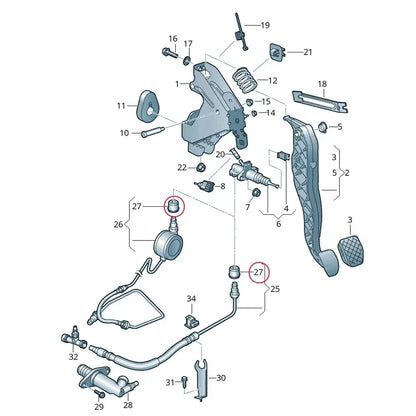 Clutch Slave Cylinder Pipe Seal for Volvo V50 2006 Diesel Estate 2.0 D UK