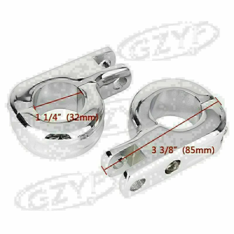 1.25" Highway Footpegs Mounts for Harley & Yamaha