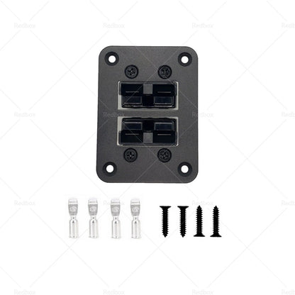 Dual Twin Aluminum Anderson Style Plug Flush Mount Plate Panel 50 Amp