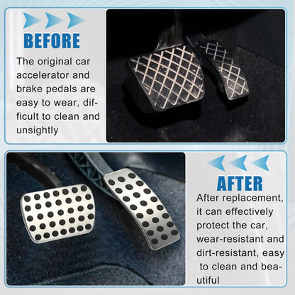 4 Pcs Accelerator & Brake Pedal Covers for Mercedes-Benz CLA180 (2015)