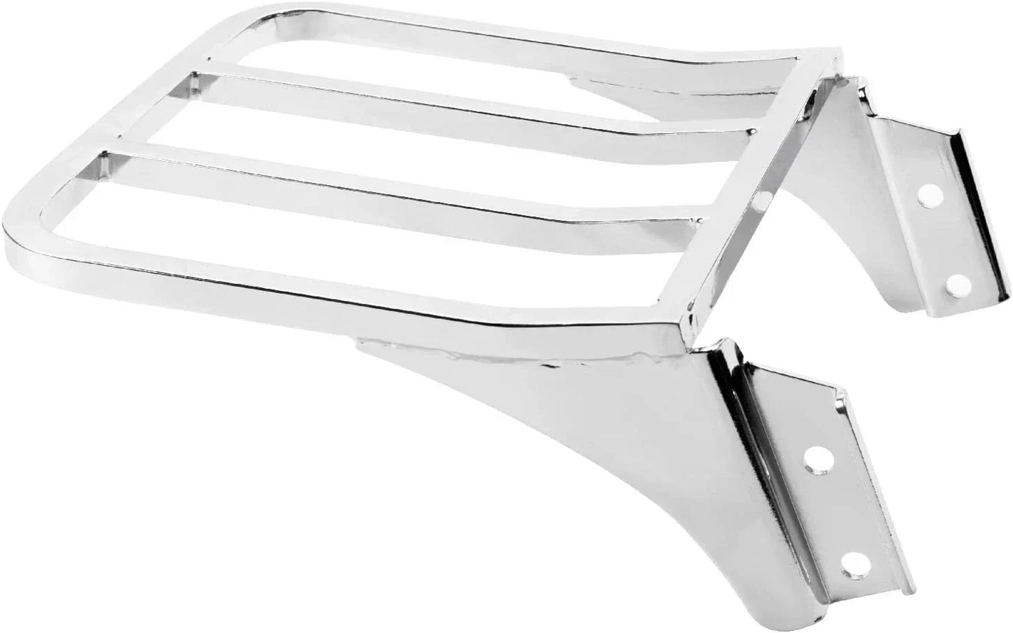 Chrome Sissy Bar Backrest Luggage Rack for Harley Sportster XL, Dyna, Softail
