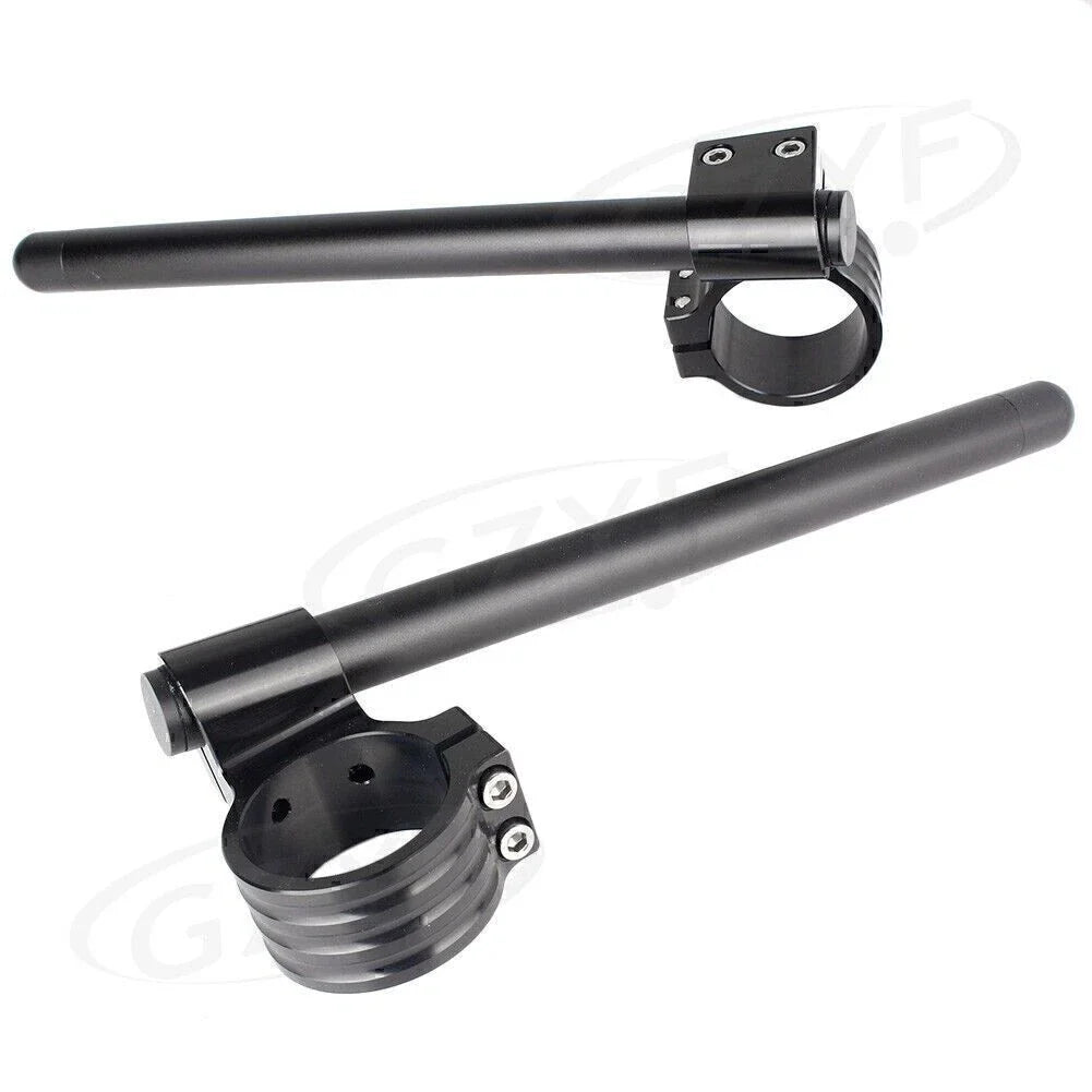 Black 37mm Clip On Handlebar Fork Tubes for Motorcycle (Universal)