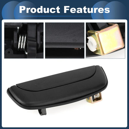 Front Right Exterior Door Handle for Hyundai PORTER (1993-1997) - Black, 1 x