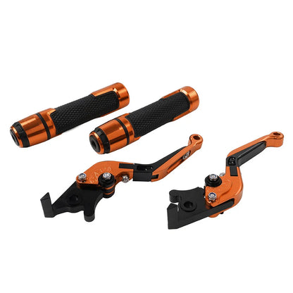 Orange Extendable Brake Clutch Lever Grip Set for BMW S1000XR (2015-2021)