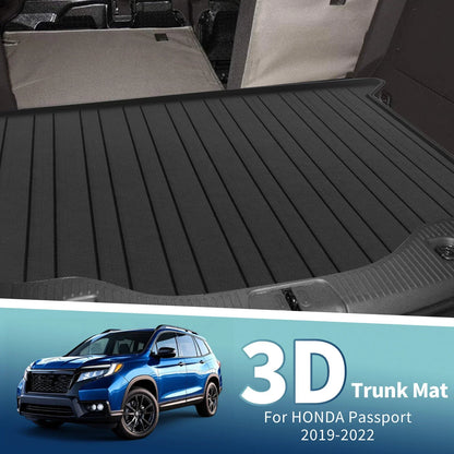 Flat Face Cargo Liner Rear Trunk Mat for Honda Passport (2019-2022) 1 x TPE