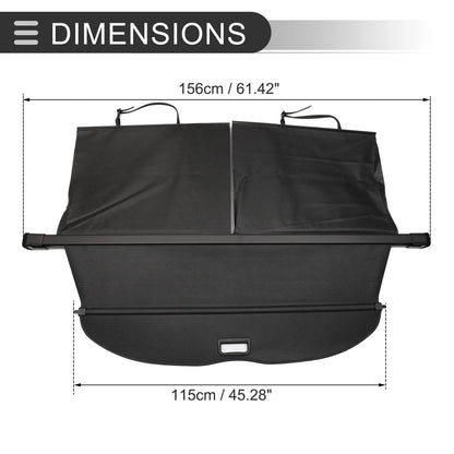 Retractable Cargo Cover for Honda Pilot (2016-2023) - Trunk Parcel Shelf Black