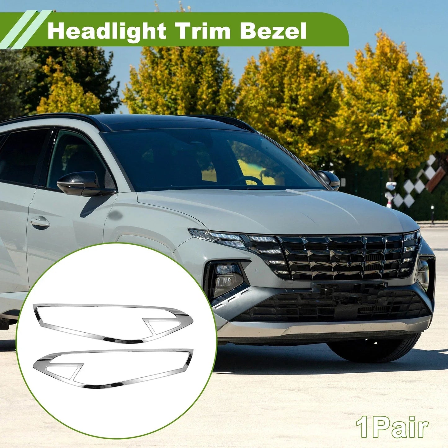 Front Left Right Headlight Trim Bezel for Hyundai Tucson (2016-2023)