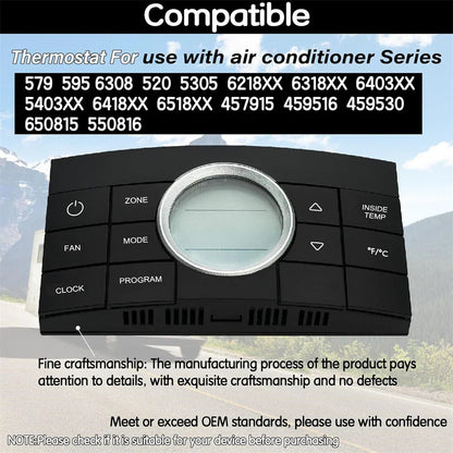 Multi-Zone RV Thermostat Control Center  10-Button 12V