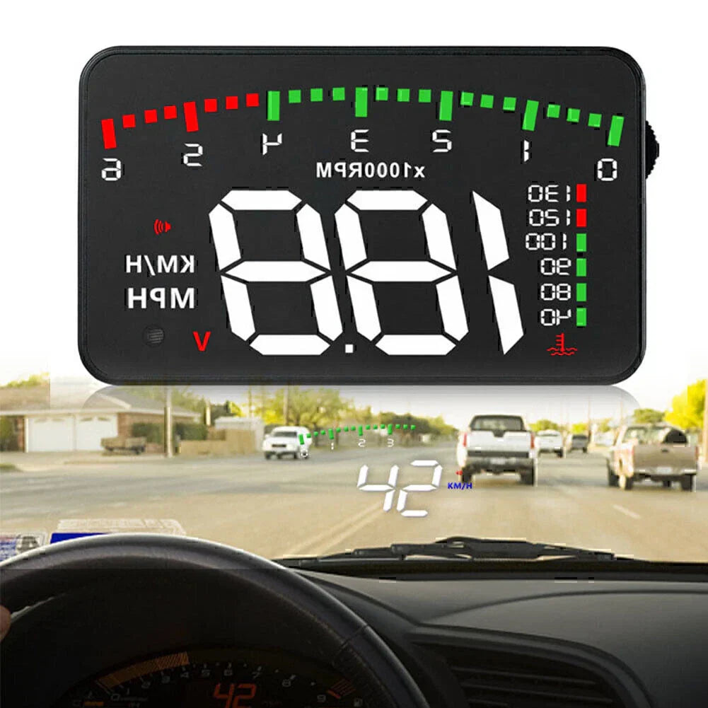 3.5" HUD Head Up Display OBD II Speedometer for A900