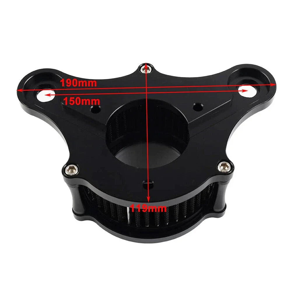 Black Air Cleaner Intake Filter for Harley Touring Softail Dyna Trike (2014-2023)