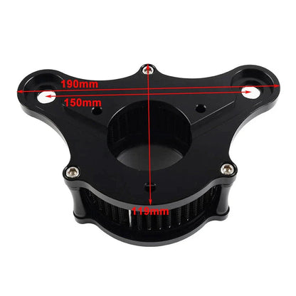 Black Air Cleaner Intake Filter for Harley Touring Softail Dyna Trike (2014-2023)