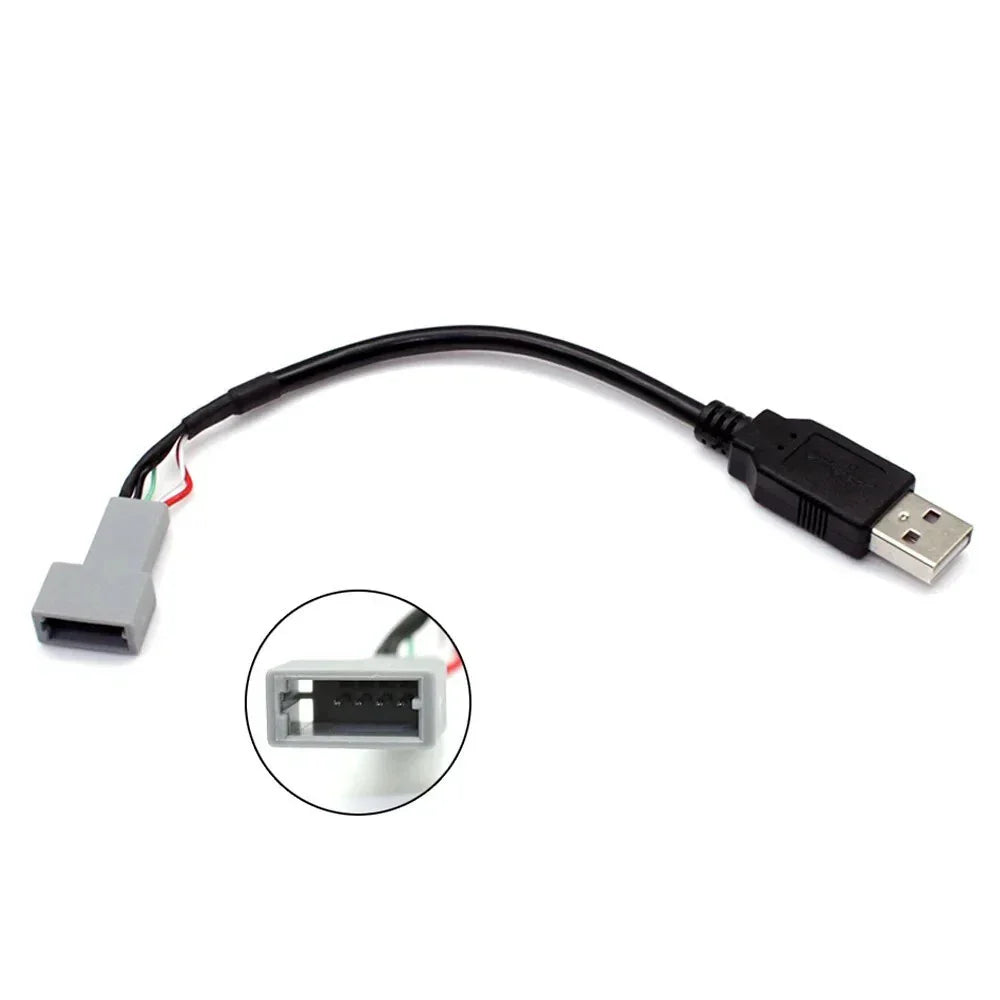 4 PIN USB CD Radio Wire Cable Connector Adapter for Hyundai Sonata, Tucson