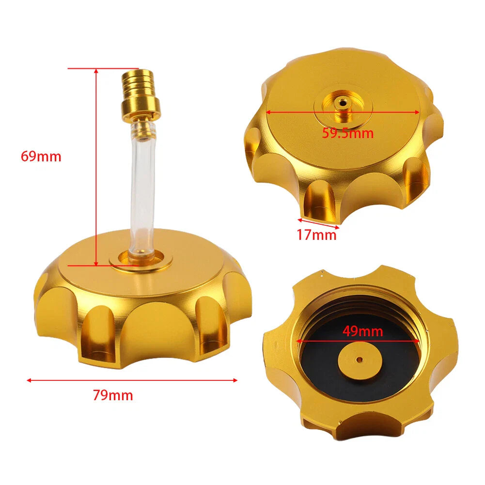 49mm Green Gas Fuel Tank Cap for Yamaha Taotao SSR XR50 Apollo ATV (70-150cc)