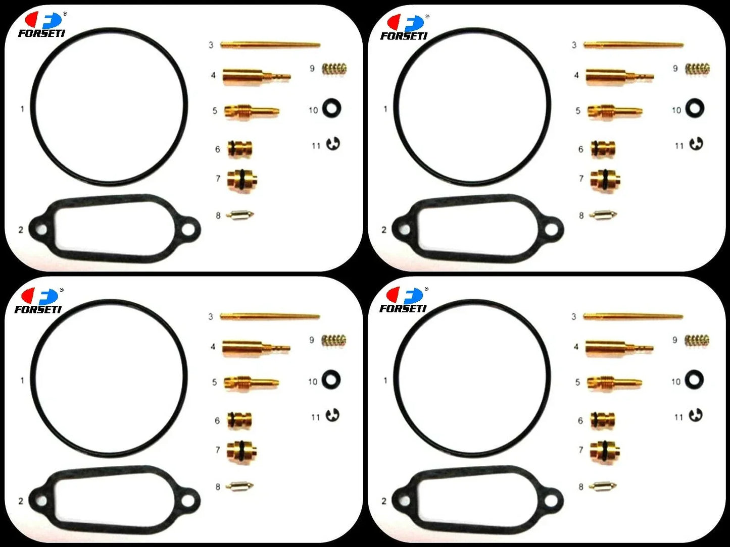 4 x Carburetor Repair Kit for Honda CB400F (1975-1977)