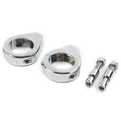 39mm Chrome Fork Clamp Turn Signal Clamps  for Harley Softail