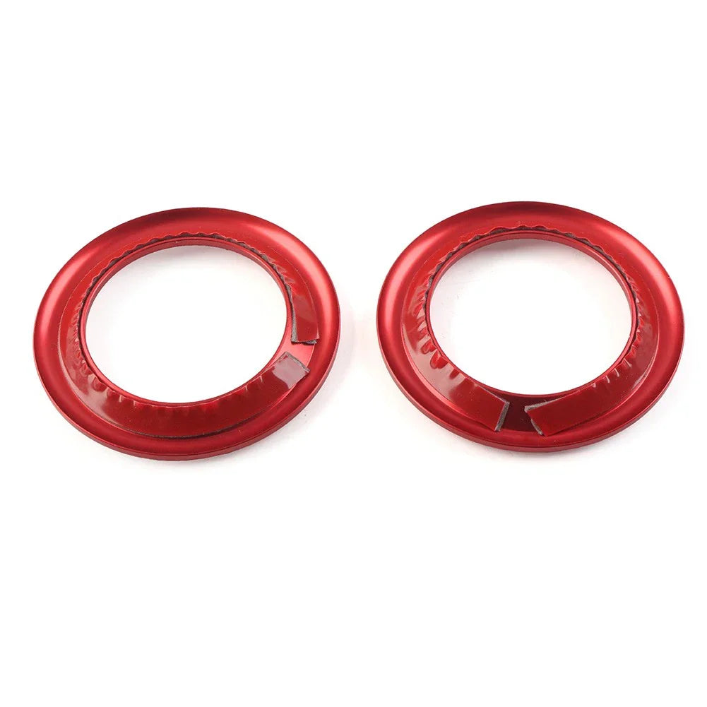 A Pillar Horn Ring Cover Red for Honda Civic 10th Gen (2016-2021) 2 Pcs