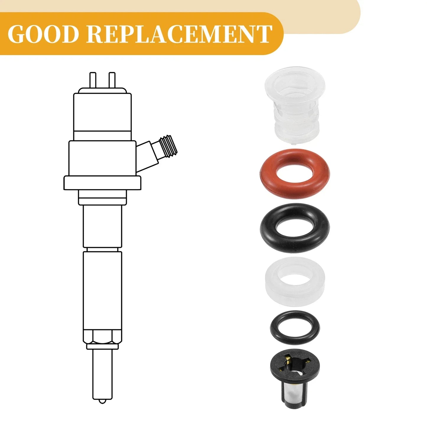 Fuel Injector Seal O Ring 4 x Sets for Honda Civic (2011)