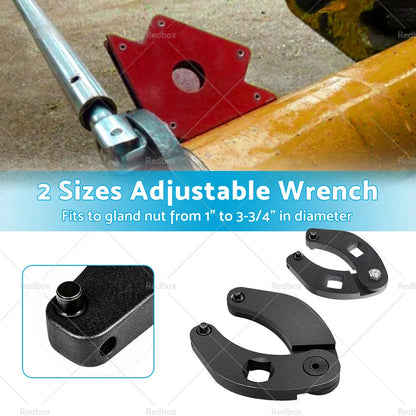 Adjustable Gland Nut Wrench Spanner Tool Set for Hydraulic Cylinders
