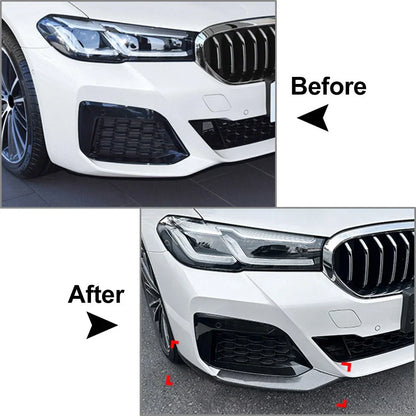Front Bumper Lip Wrap Corner Protector for BMW 5 Series G30 G31 (2017-2023)