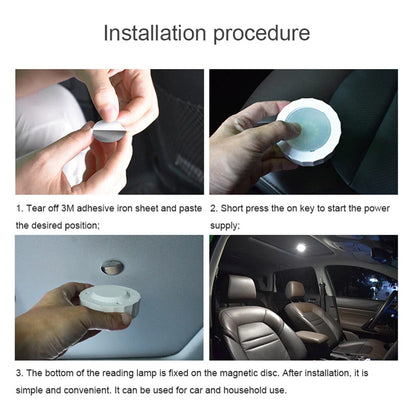 LED Mini Wireless Interior Reading Light for Car Roof Room