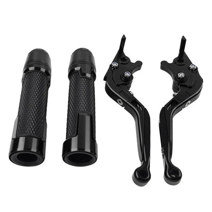 CNC Black Extendable Brake Clutch Lever Grip Set for Honda VFR1200 (2010-2016)