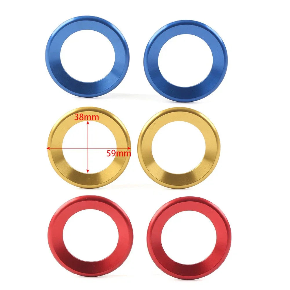 A Pillar Horn Ring Cover Red for Honda Civic 10th Gen (2016-2021) 2 Pcs