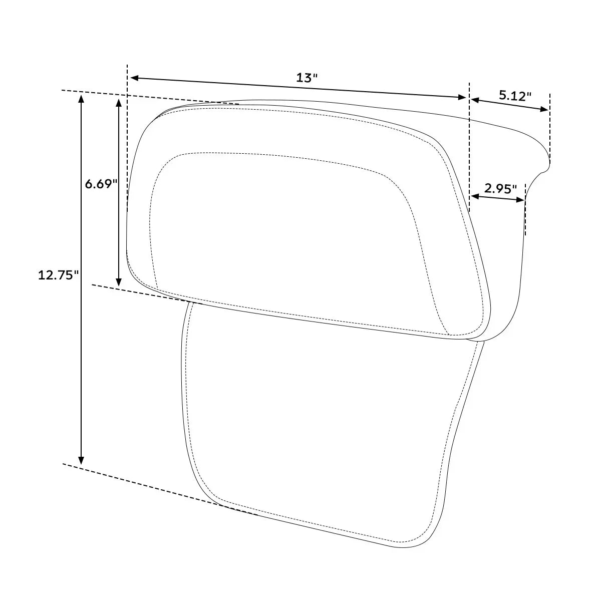 Backrest Pad for Harley Touring Road Glide (2014-2024)