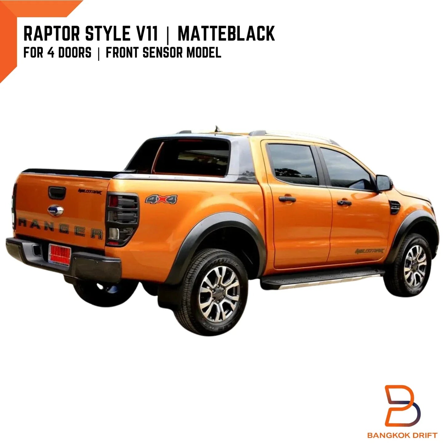 Matte Black Fender Flare Arch for Ford Ranger UTE PX3 (2018-2021)