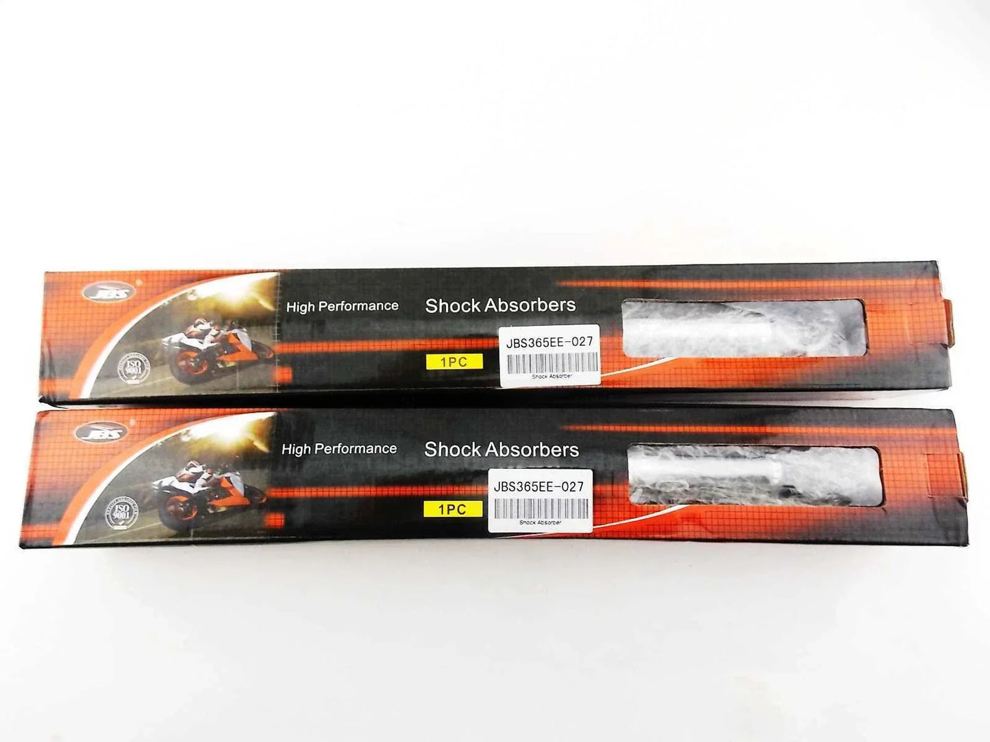 365mm JBS Orange/Chrome Shock Absorbers for Yamaha XT500 (1977-1981)