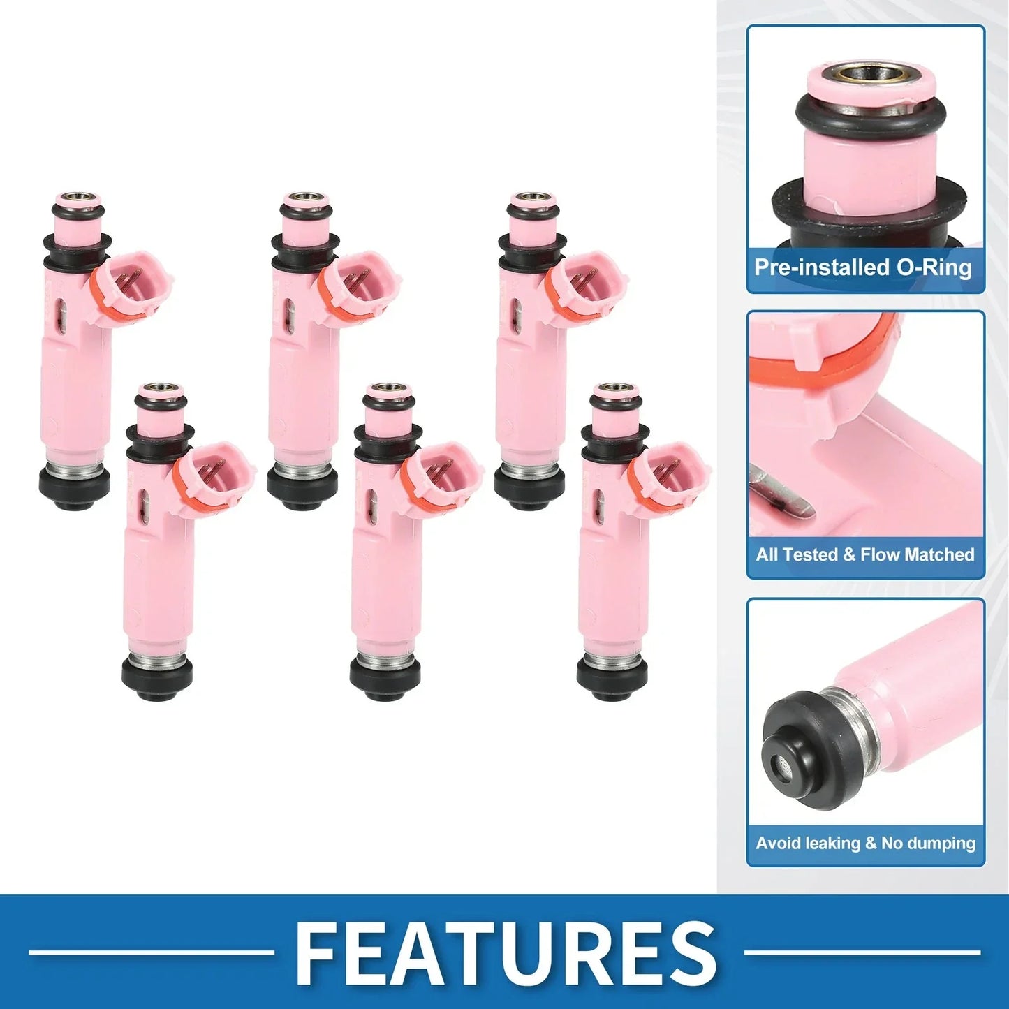 Fuel Injector 3.3L for Toyota Highlander Hybrid (2006-2010) 6 x Pcs