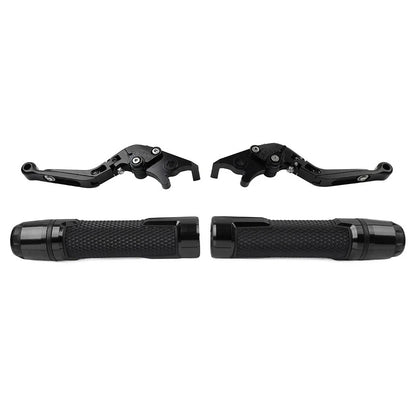 Black Extendable Brake Clutch Levers & Grips for BMW F900 F900R (2020-2023)