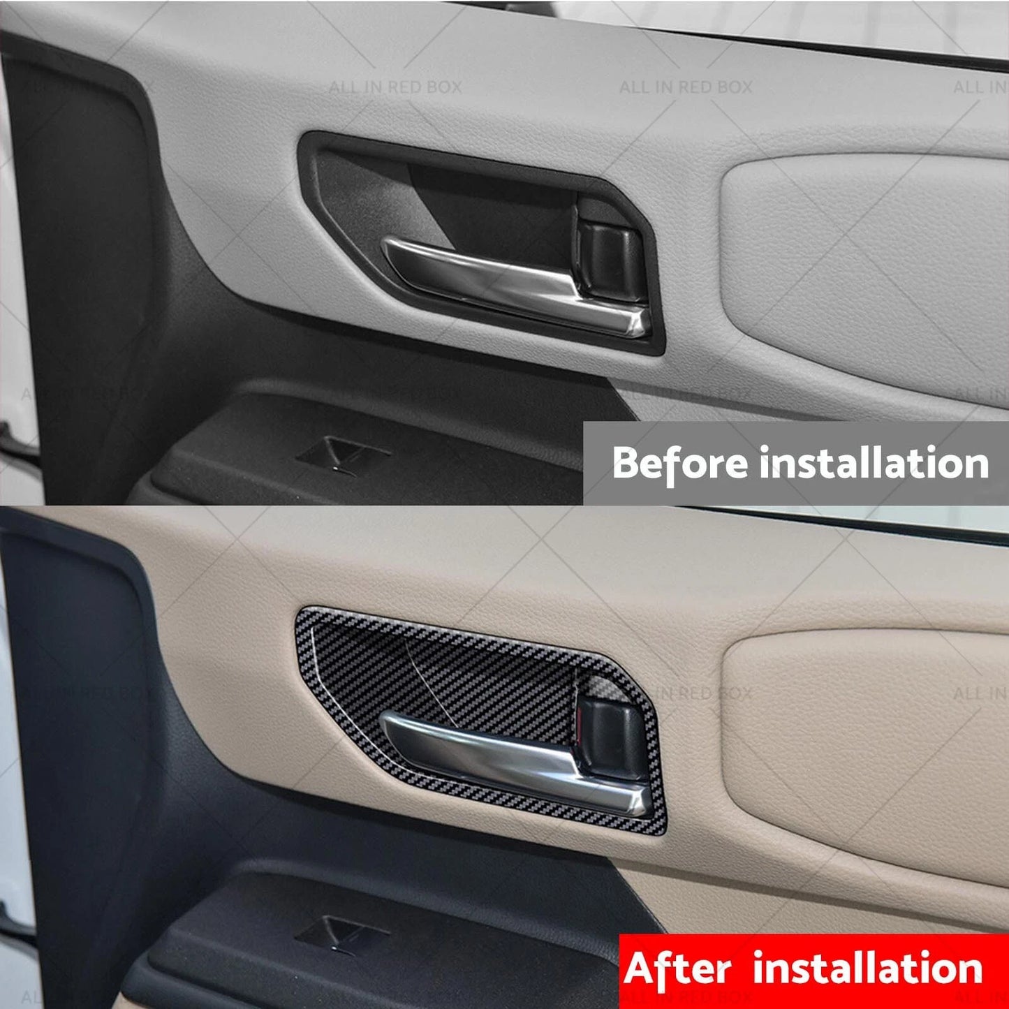 Carbon Inner Door Handle Bowl Cover Trim for Toyota Prado LC250 (2024-2025)