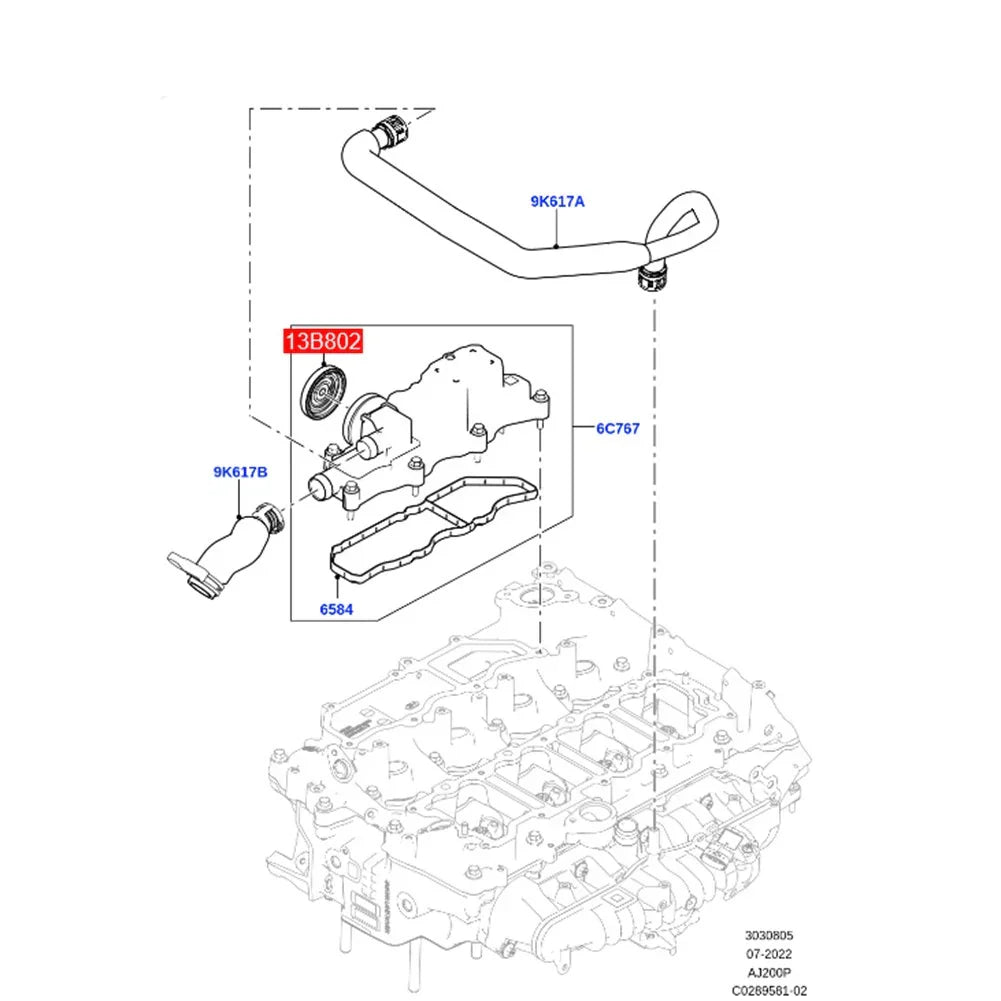 Engine Valve Cover Repair Kit for Land Rover Range Rover Sport, Jaguar XE XF (2005-2023)