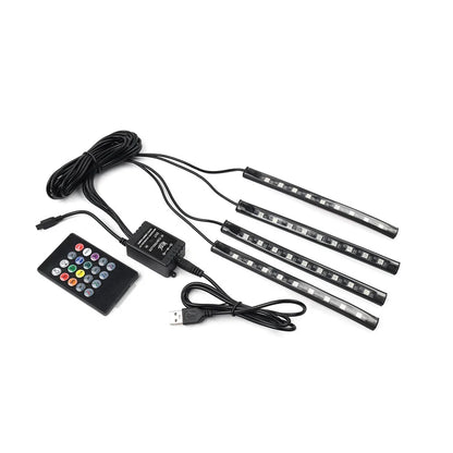 36LED RGB Remote Control Decorative Foot Lamp for Car