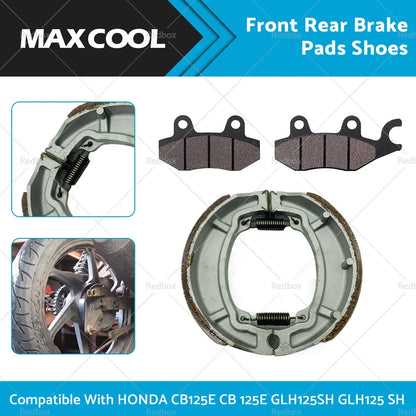 Front Rear Brake Pads for Honda CB125E CB 125E GLH125SH (2010-2023)