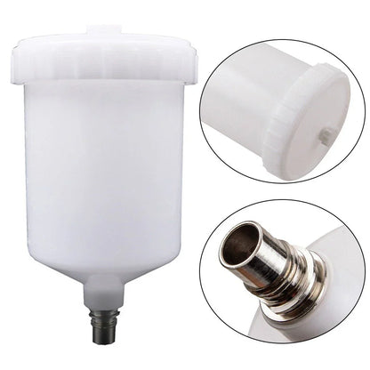Paint Cup HVLP White Plastic for Sata Sprayer Jet Connector