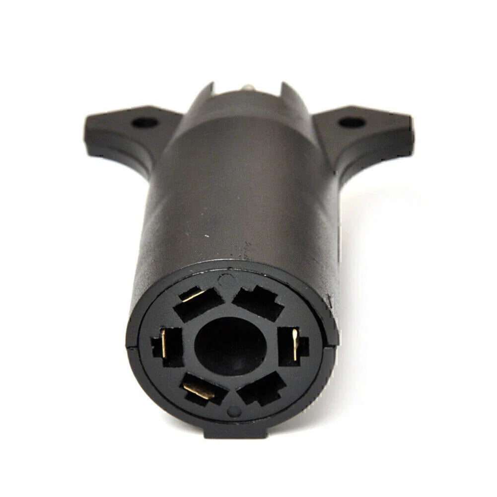 7 Way Round to 4 Pin Flat Trailer Light Adapter Plug Connector for RV