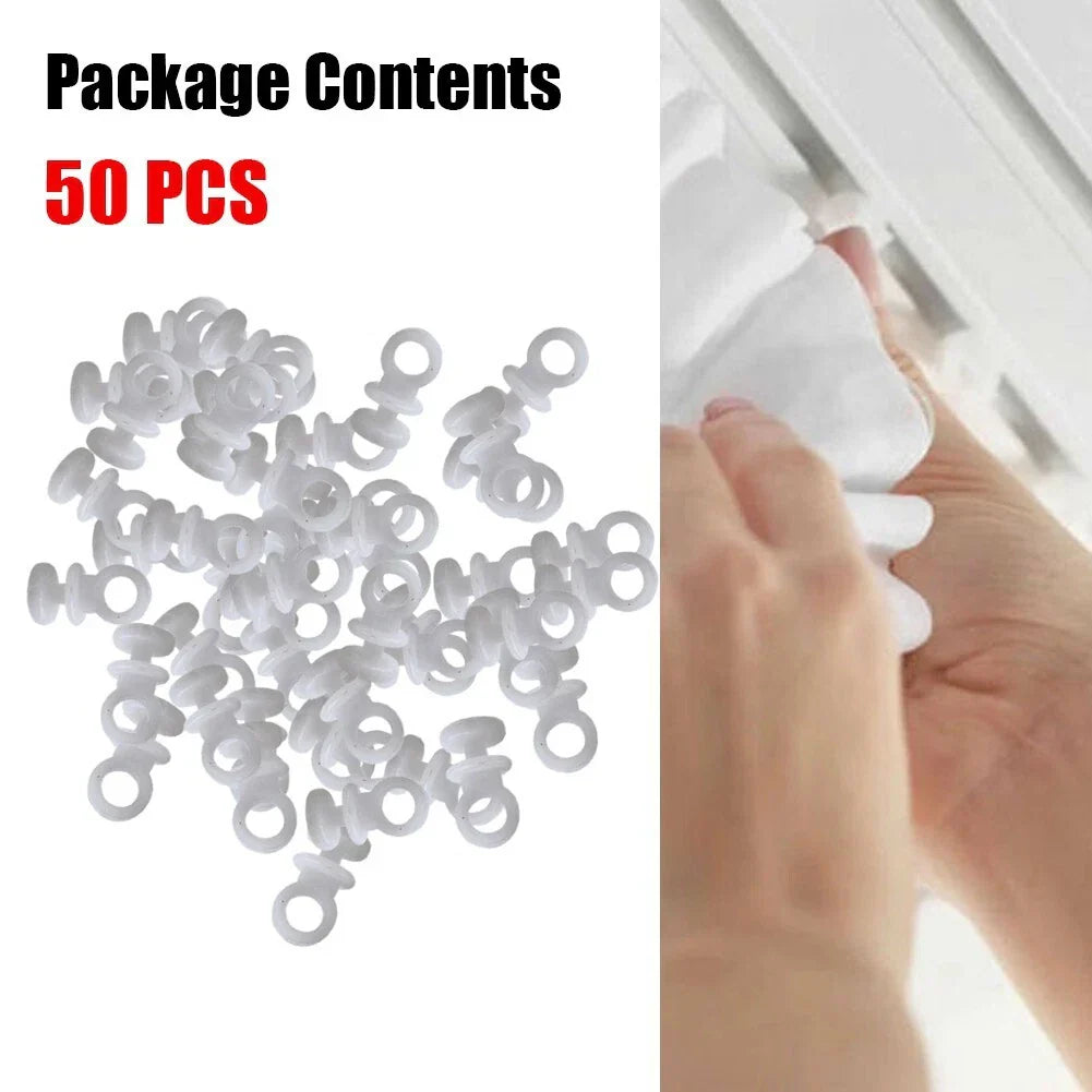 50x Curtain Track Hooks Runner for Camper Van Motorhome Caravan Boat