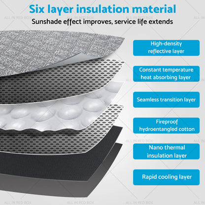 6 Layer WindScreen Sun Shade for Kia Carnival (2014-2020) UV Protection