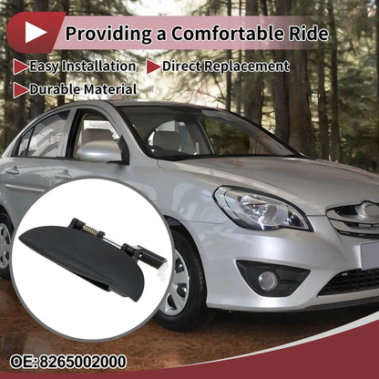 Exterior Door Handle for Hyundai Atos Front Left Black ABS (2000-2003)