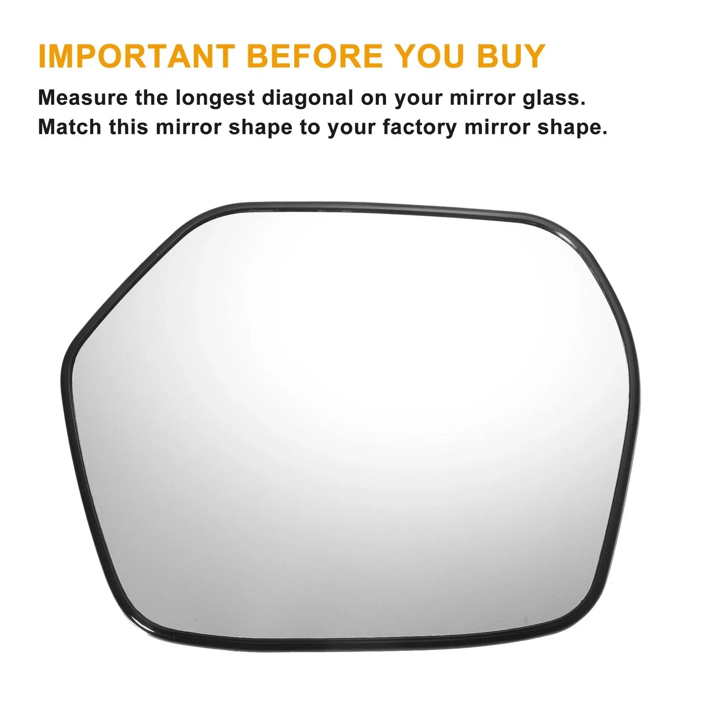 Left Side Heated White Mirror Glass for Honda CR-V 2007-2011