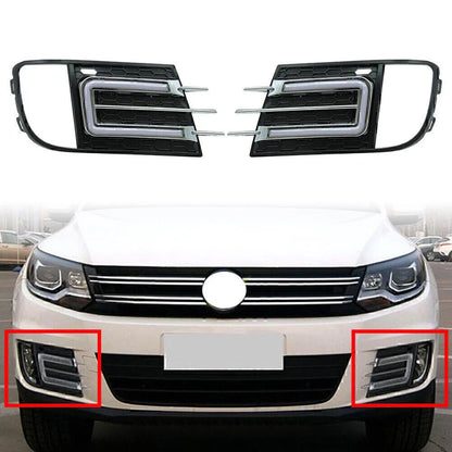 1 Pair LED Front Daytime Running Lights for VW Tiguan (2013-2016)