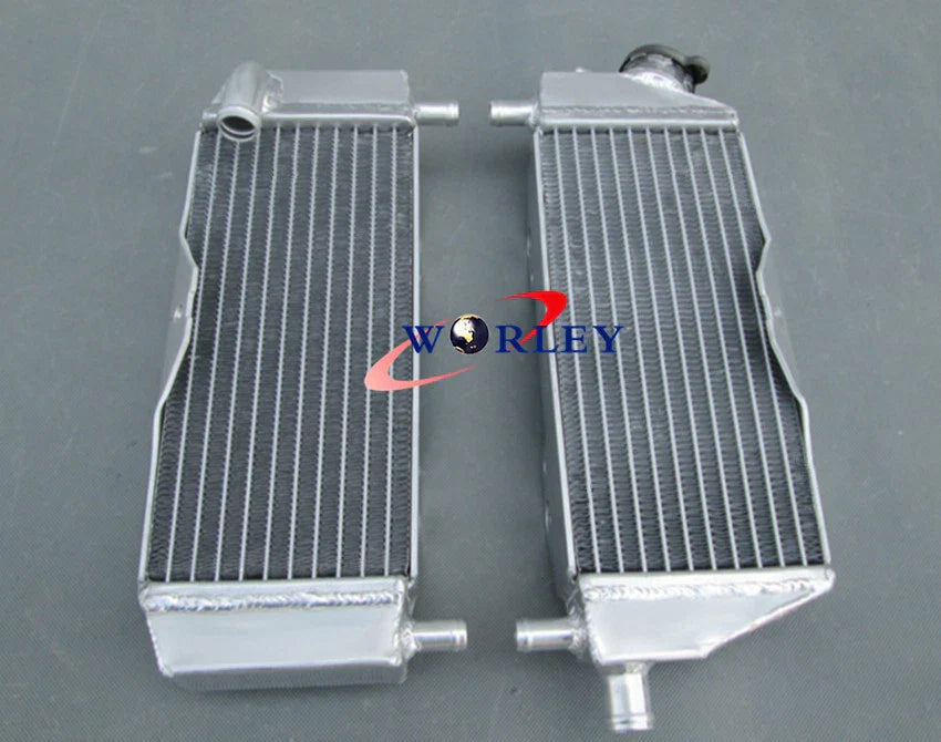 Aluminum Radiator + Green Hose for Kawasaki KX250 (2005-2007)