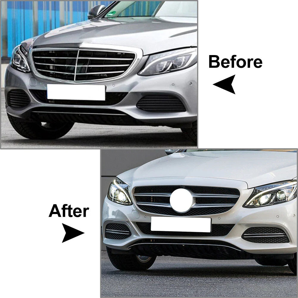 Fog Light Grilles Cover for Benz C Class W205 C300 (2015-2021)