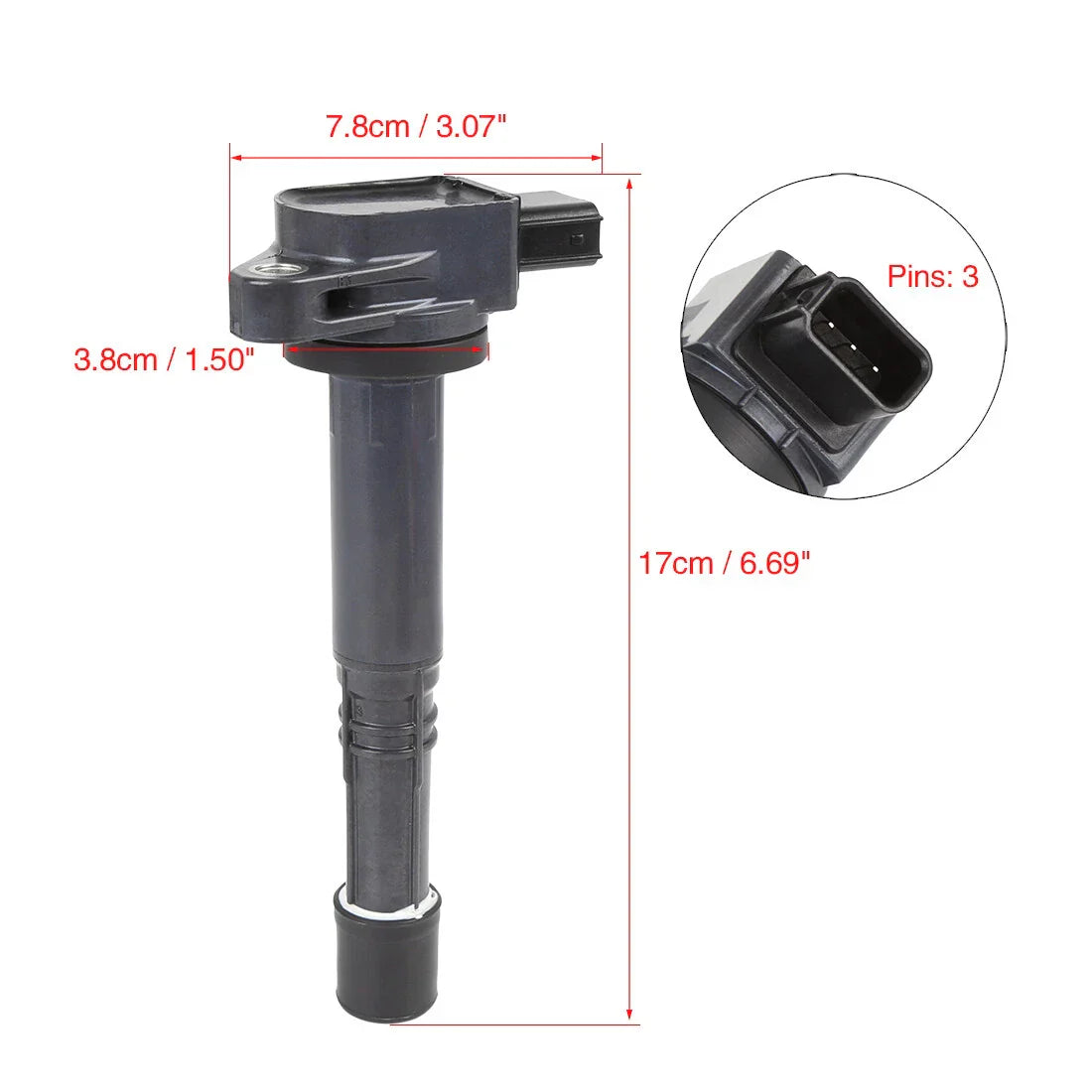 Ignition Coil Gray 3 Pins for Honda Civic Type-R FN2 2.0 Petrol (2010)