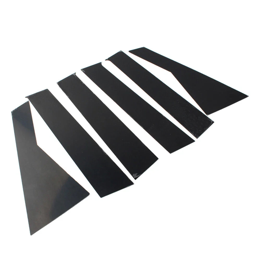 6 x Bright Black Car Window Pillar Posts Trims for Dodge Journey (2009-20)